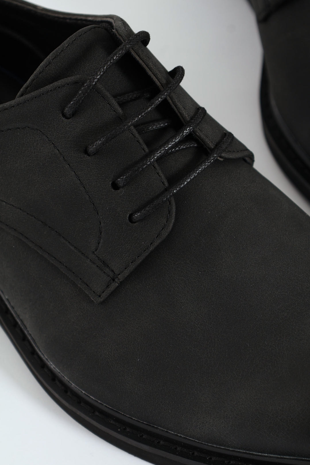 Smart Casual Lace Up Derby Shoe - Black