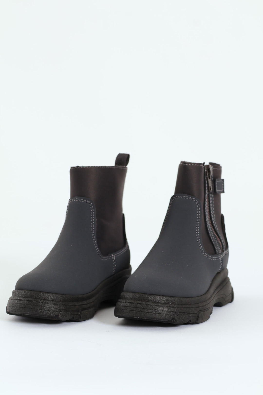 Pre-Boys Neoprene Chelsea Boot - Charcoal