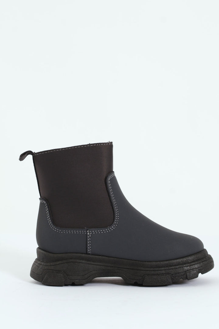 Pre-Boys Neoprene Chelsea Boot - Charcoal