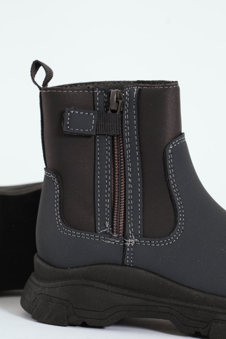 Pre-Boys Neoprene Chelsea Boot - Charcoal