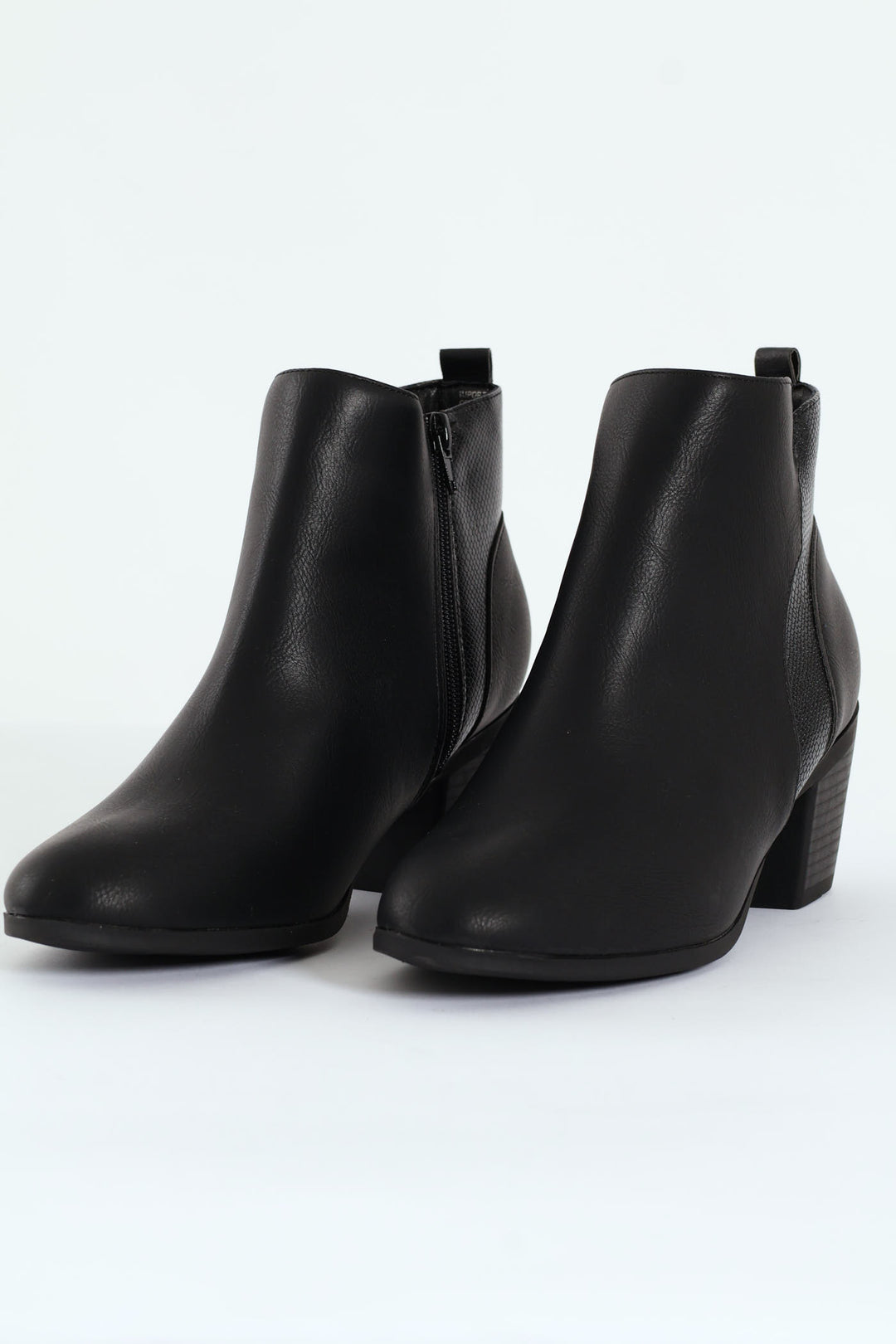 Pu Insert Chelsea Ankle Boot - Black
