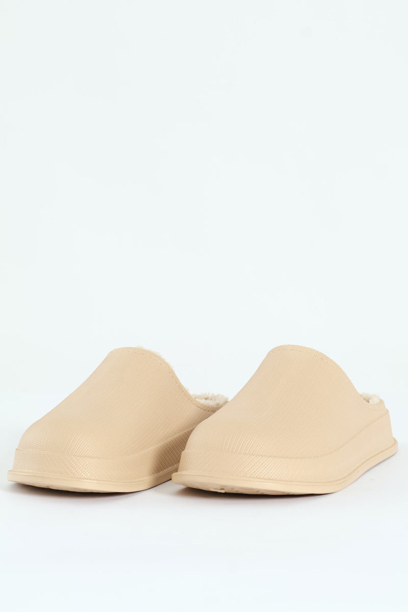 Open Back Clog Slipper - Stone