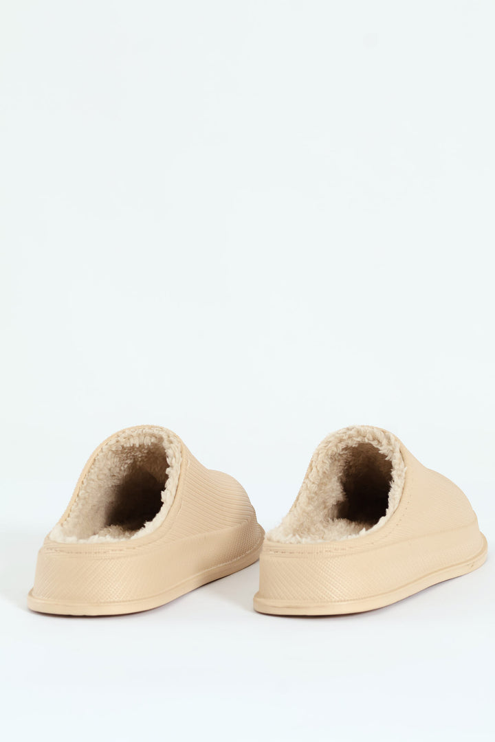 Open Back Clog Slipper - Stone
