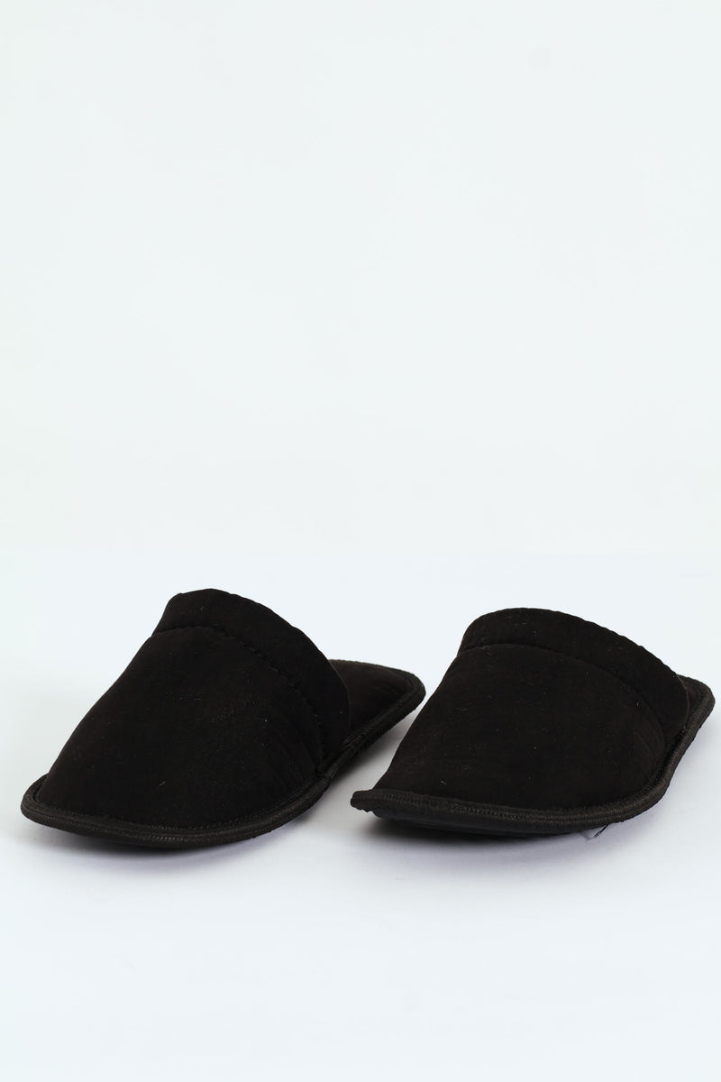 Basic Open Back Slipper - Black
