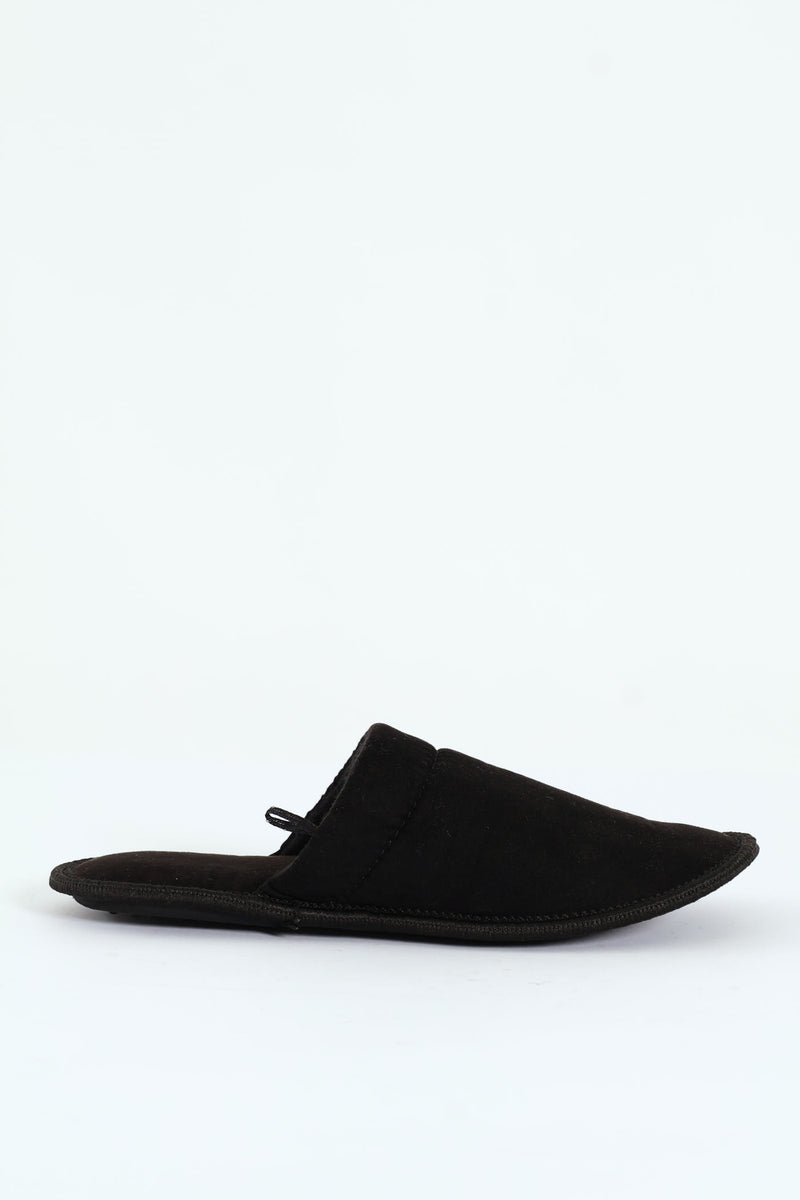 Basic Open Back Slipper - Black