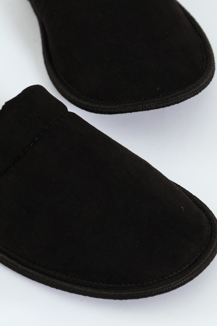 Basic Open Back Slipper - Black