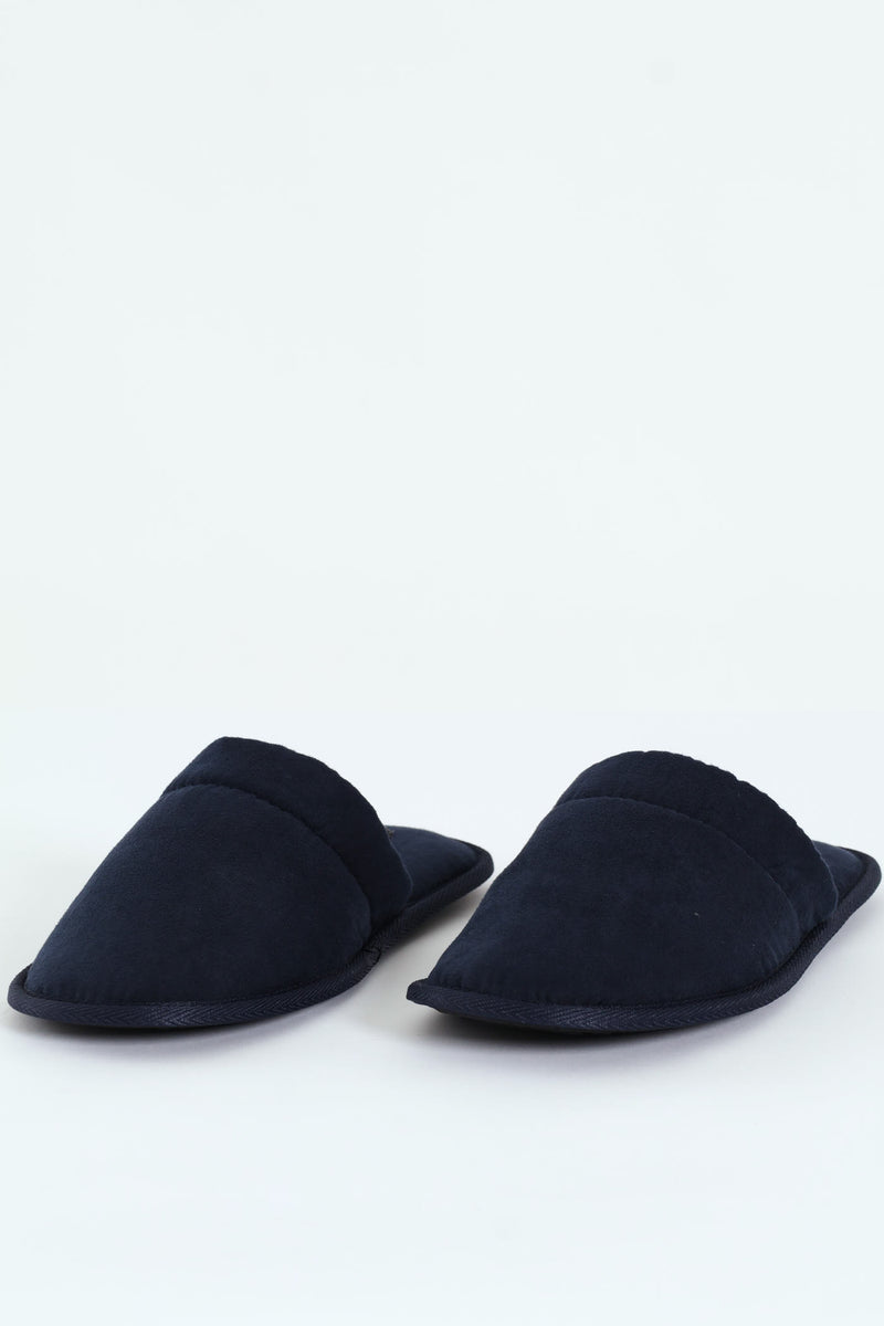 Basic Open Back Slipper - Navy
