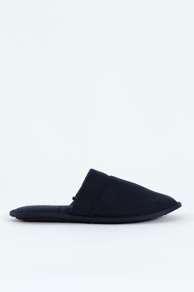 Basic Open Back Slipper - Navy