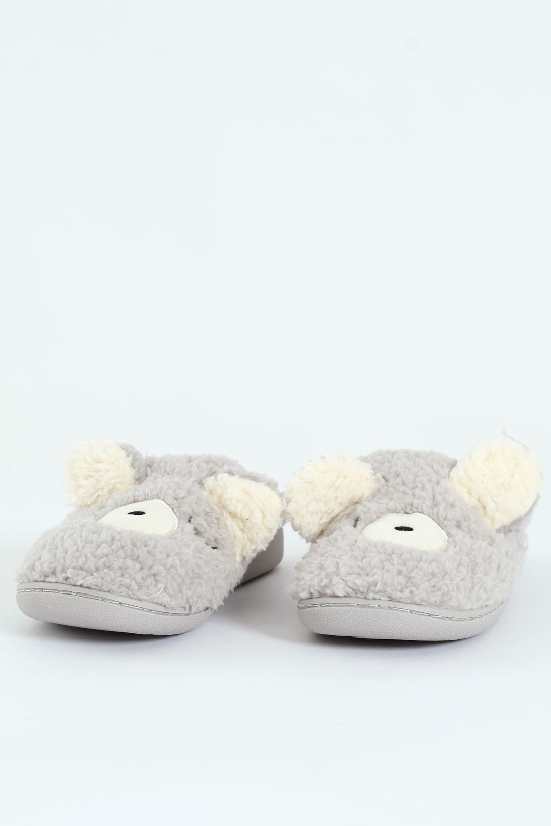 Novelty Bear Slipper - Light Grey