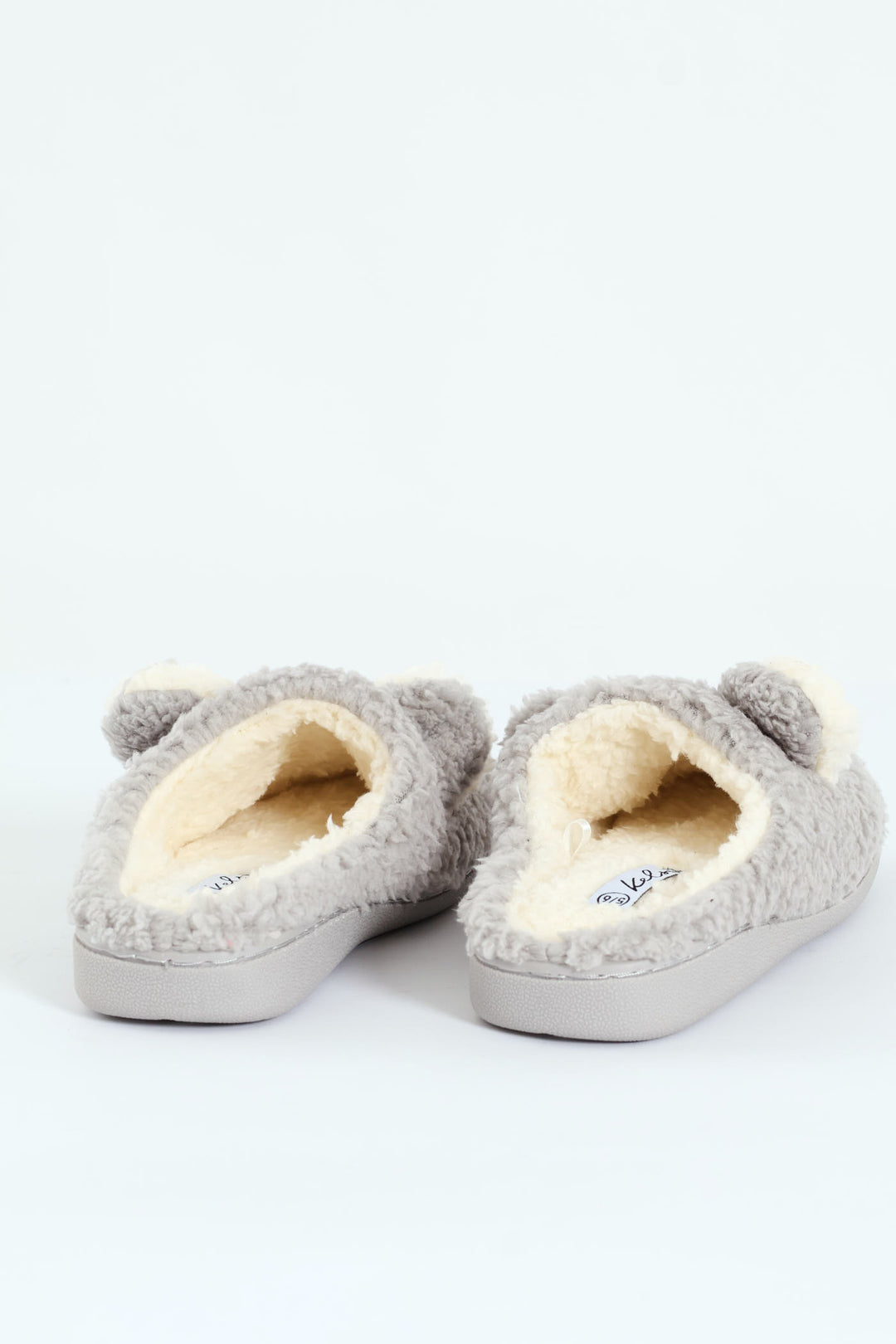 Novelty Bear Slipper - Light Grey