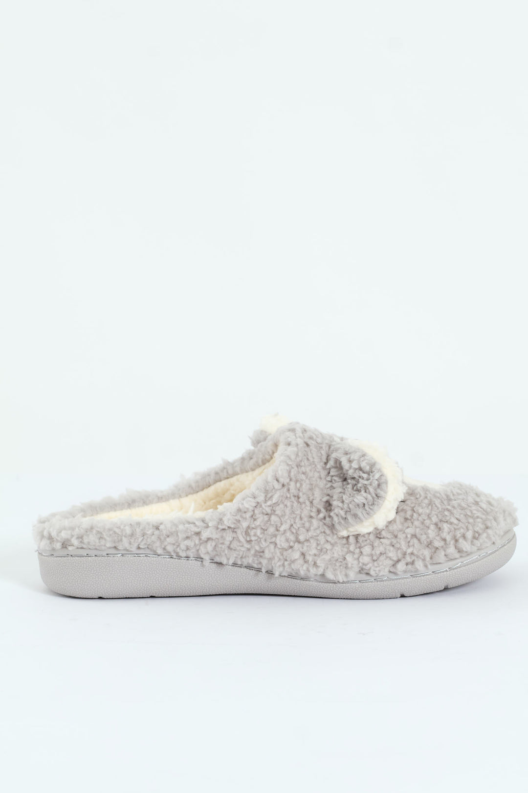 Novelty Bear Slipper - Light Grey