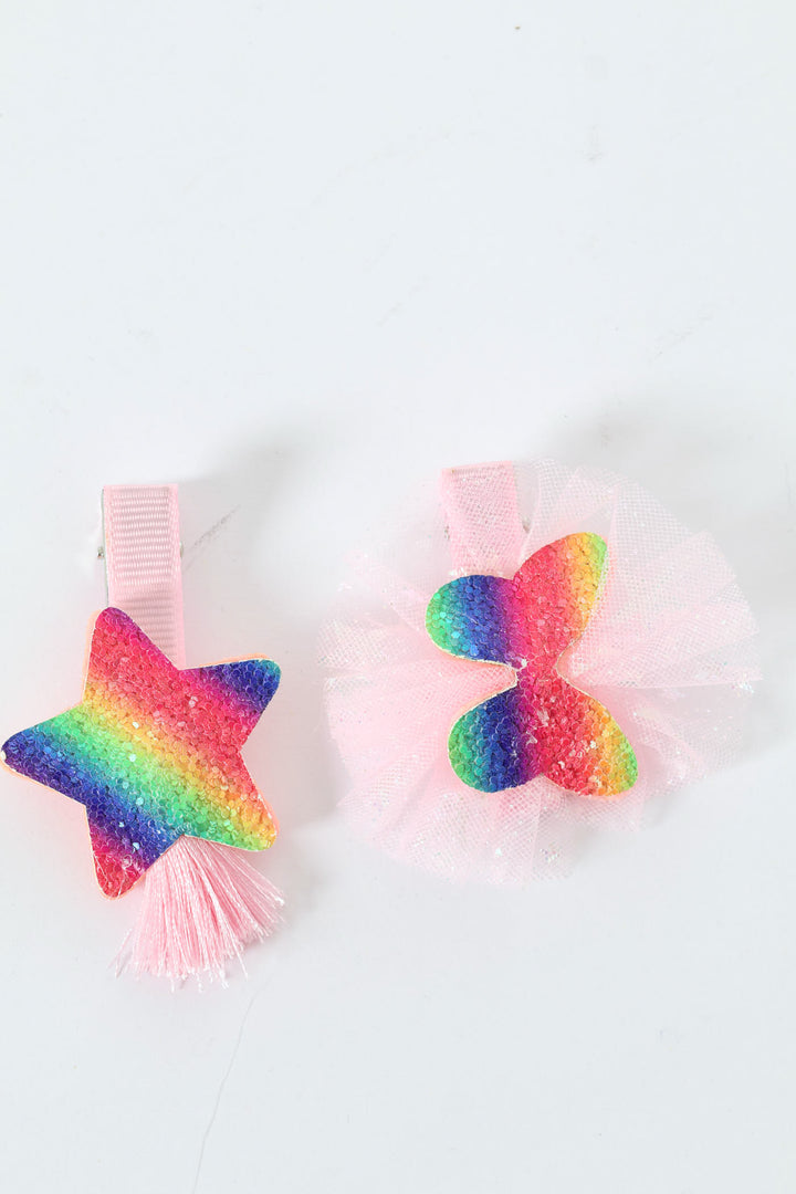 Pre-Girls Star And Butterfly Clips