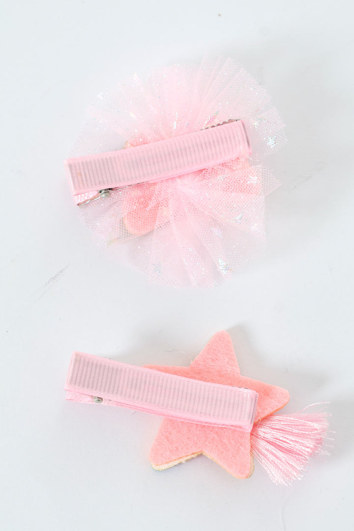 Pre-Girls Star And Butterfly Clips