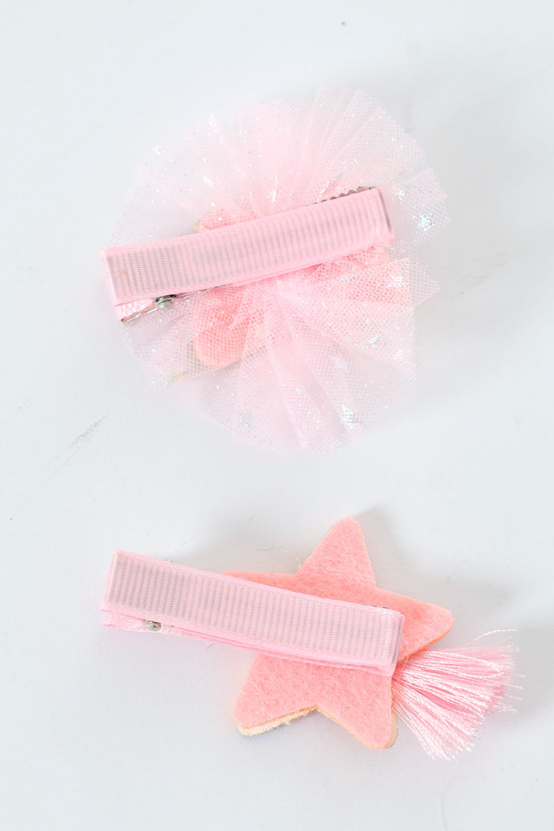 Pre-Girls Star And Butterfly Clips