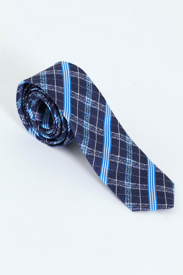 Striped Tie - Navy