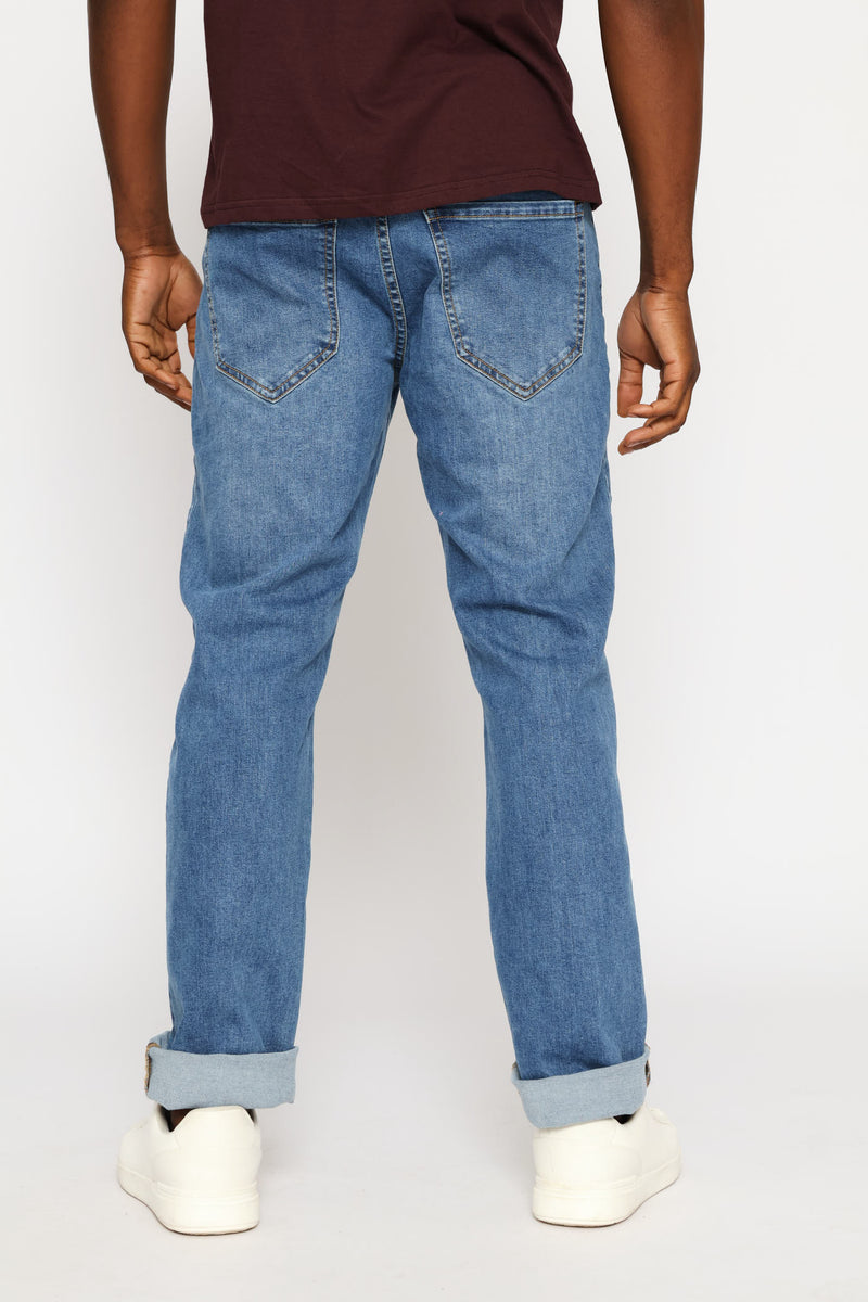 Straight Fashion Denim - Mid Wash