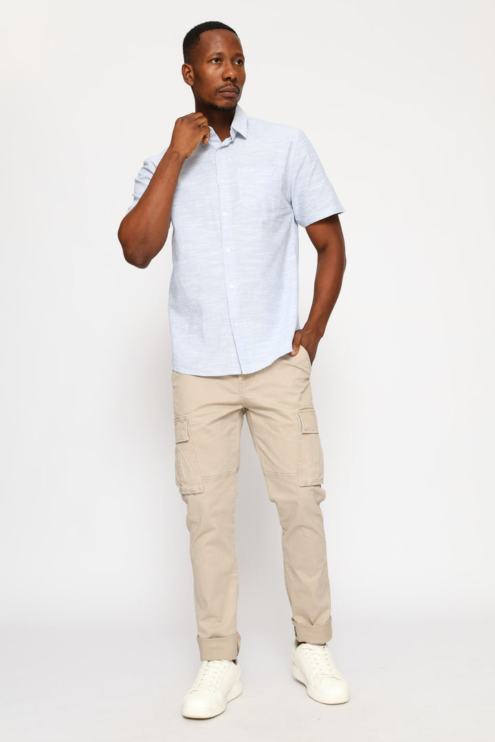 Slub Regular Shirt - Light Blue