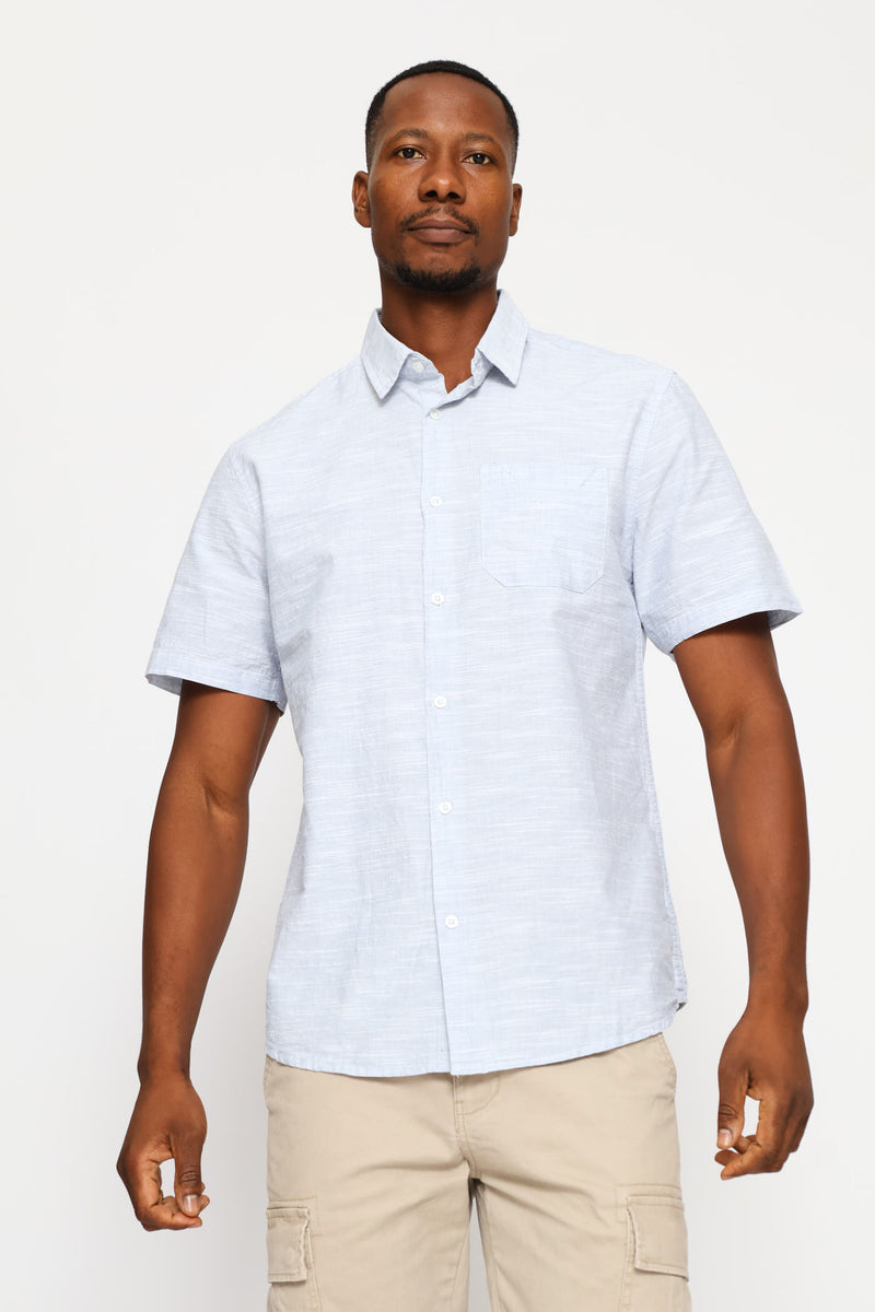 Slub Regular Shirt - Light Blue