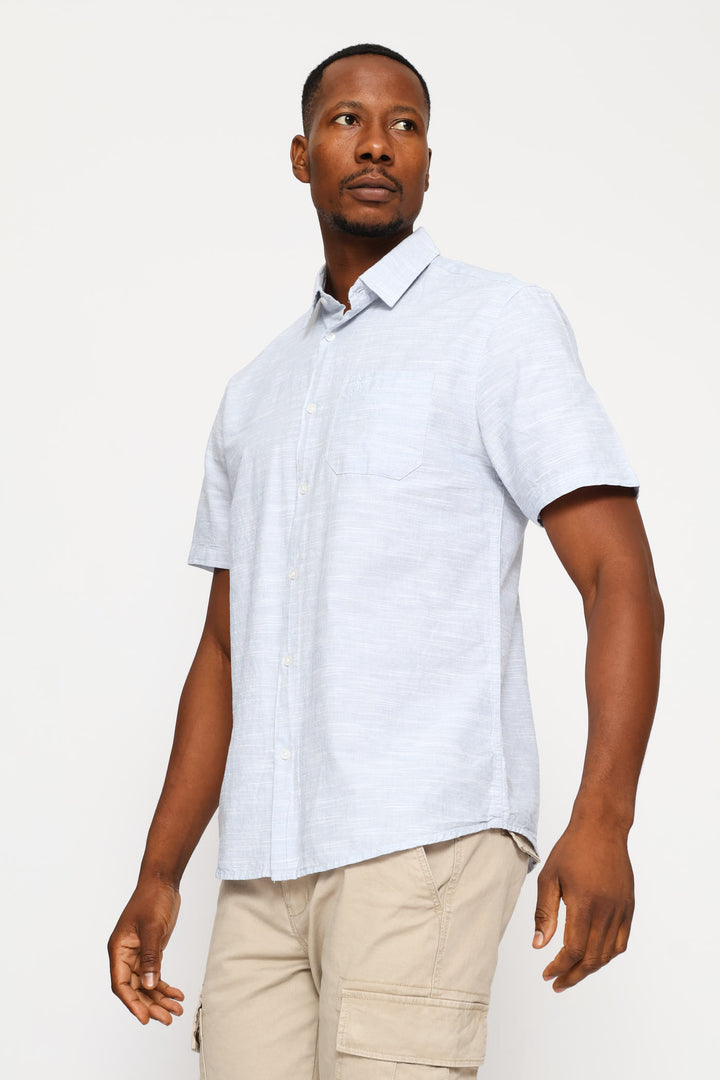 Slub Regular Shirt - Light Blue