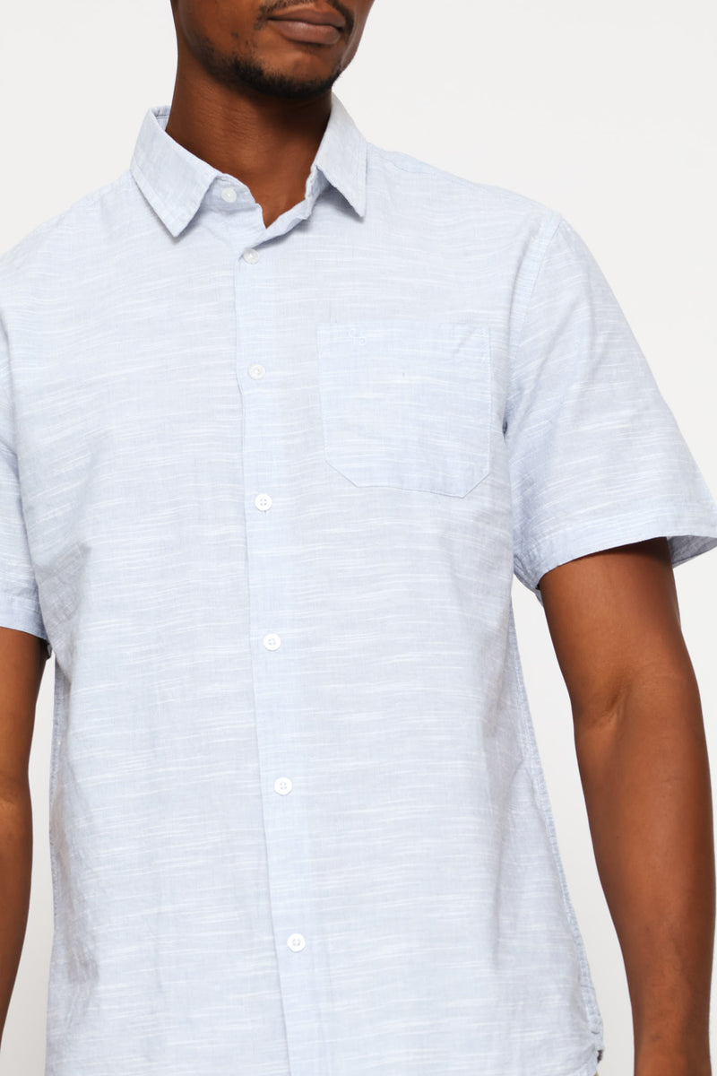 Slub Regular Shirt - Light Blue
