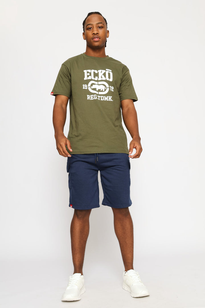 Chest Print Tee - Olive