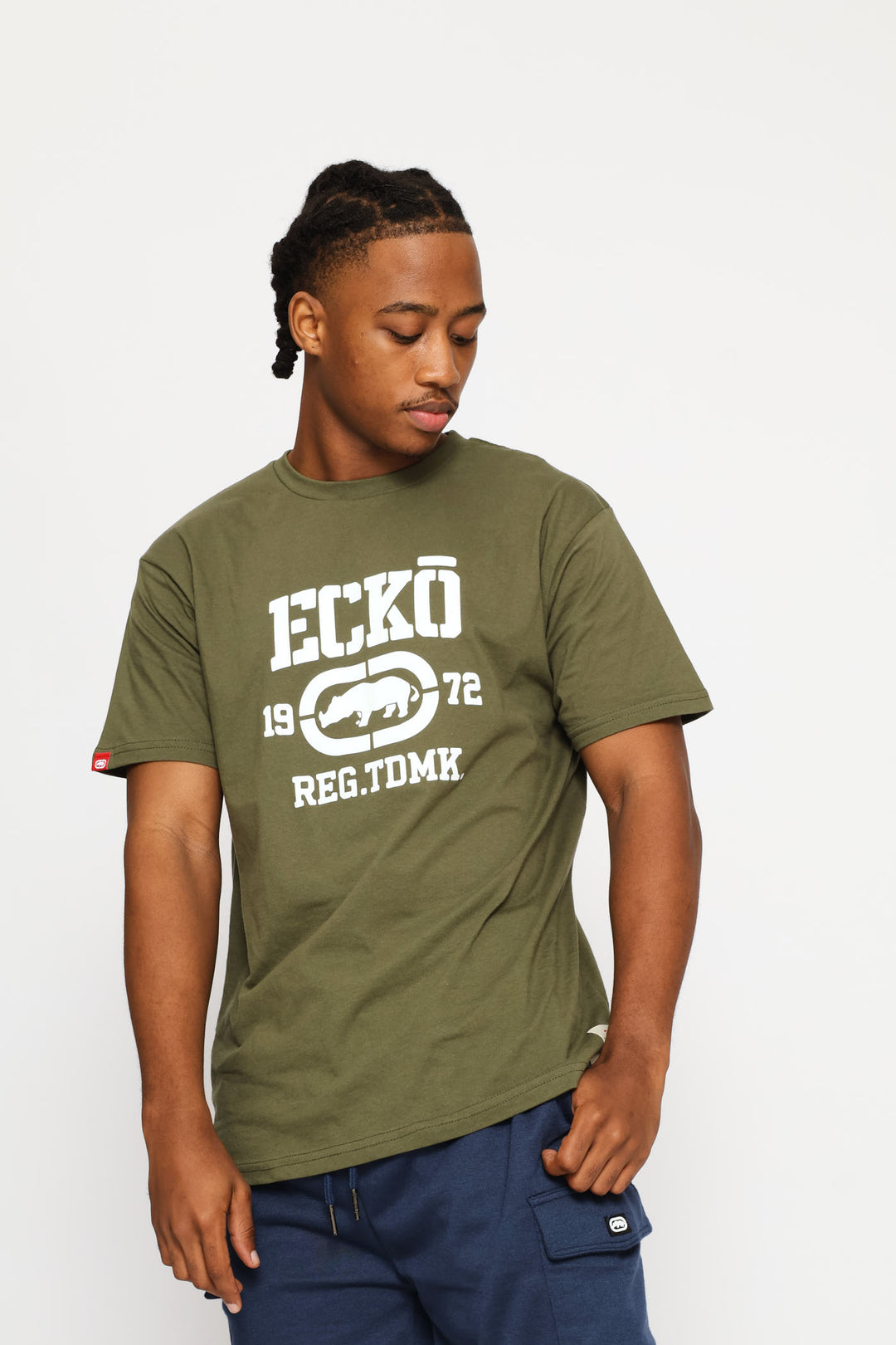 Chest Print Tee - Olive