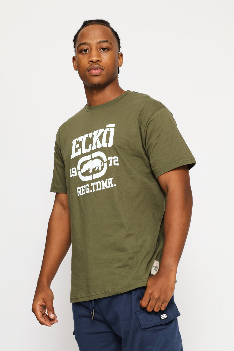 Chest Print Tee - Olive