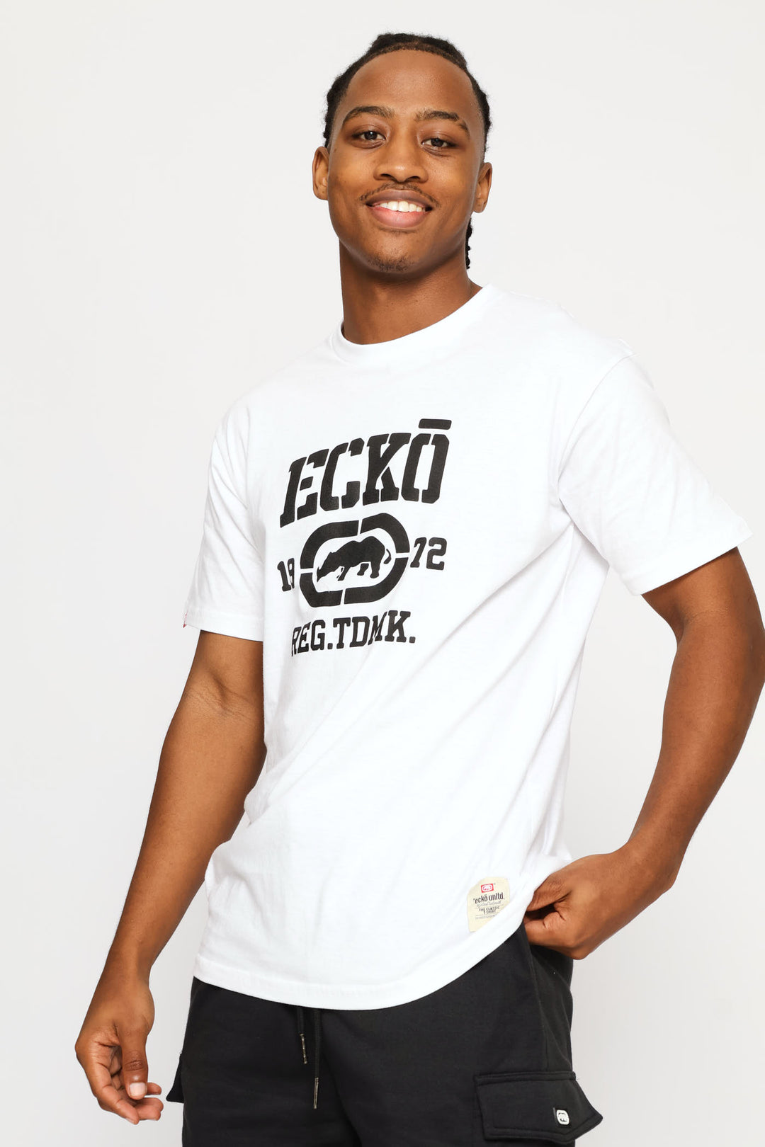 Chest Print Tee - White