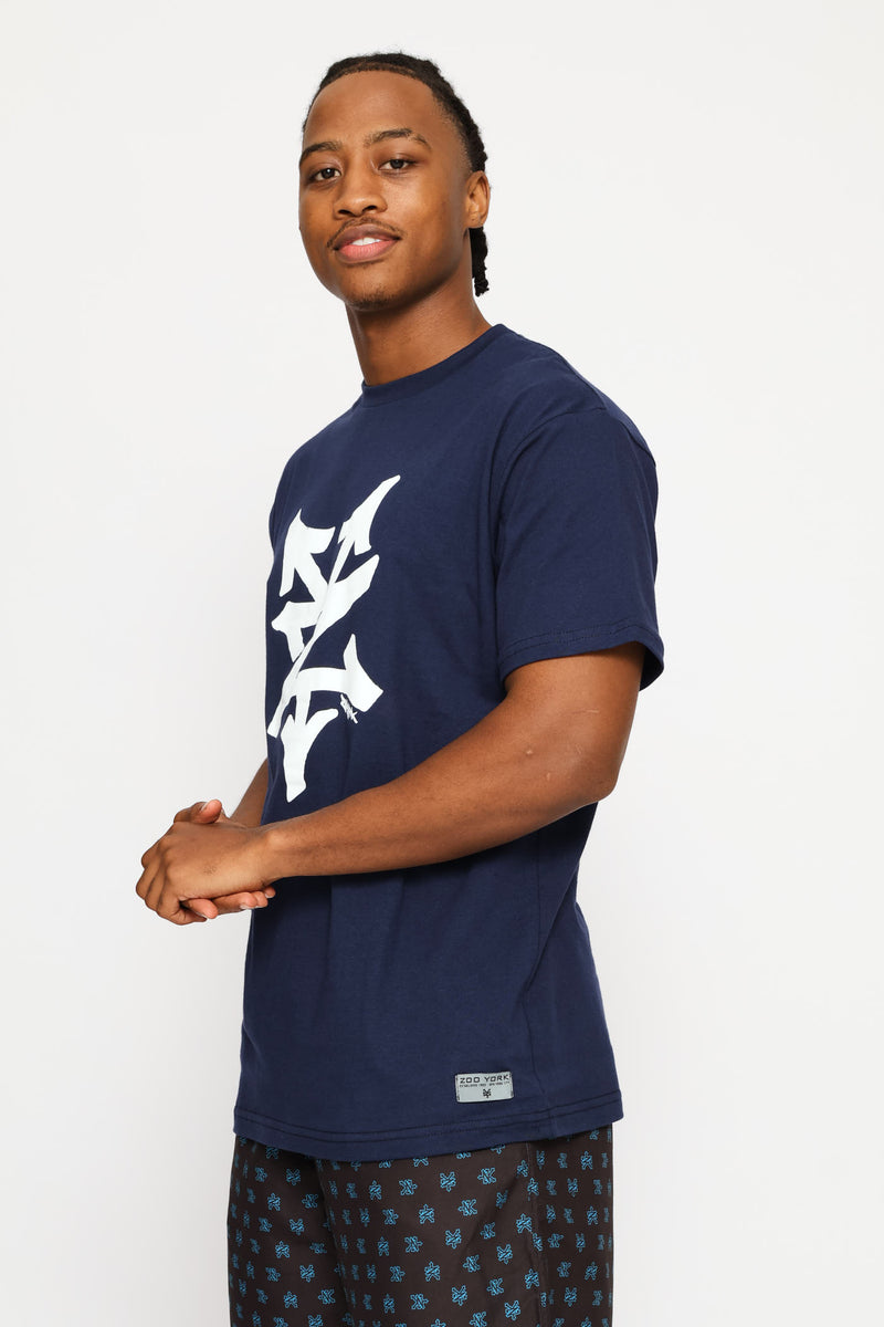 Large Logo Tee - Navy