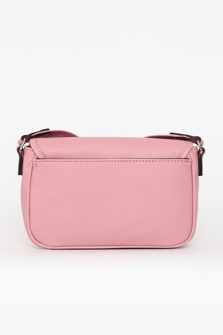 Viviette Double Zip Crossbody Bag - Rose