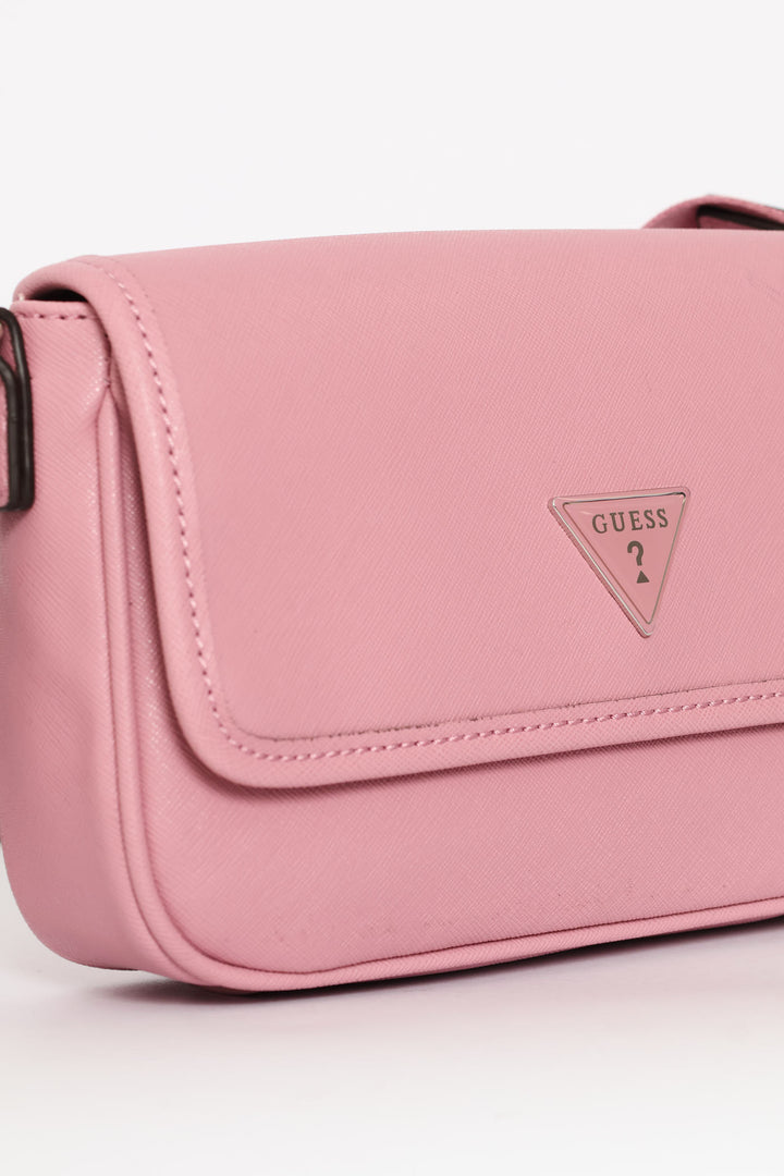 Viviette Double Zip Crossbody Bag - Rose