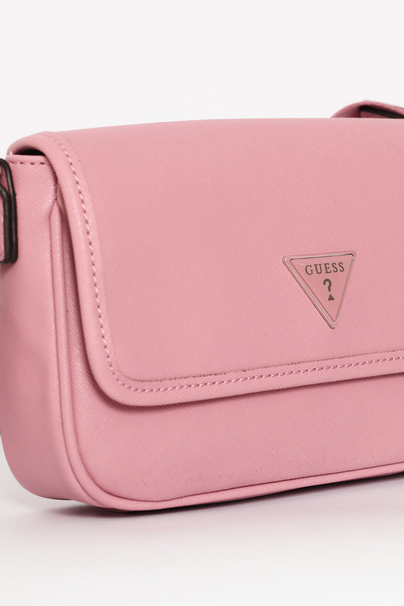 Viviette Double Zip Crossbody Bag - Rose