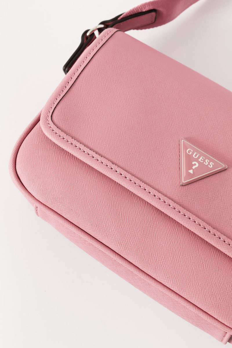 Viviette Double Zip Crossbody Bag - Rose