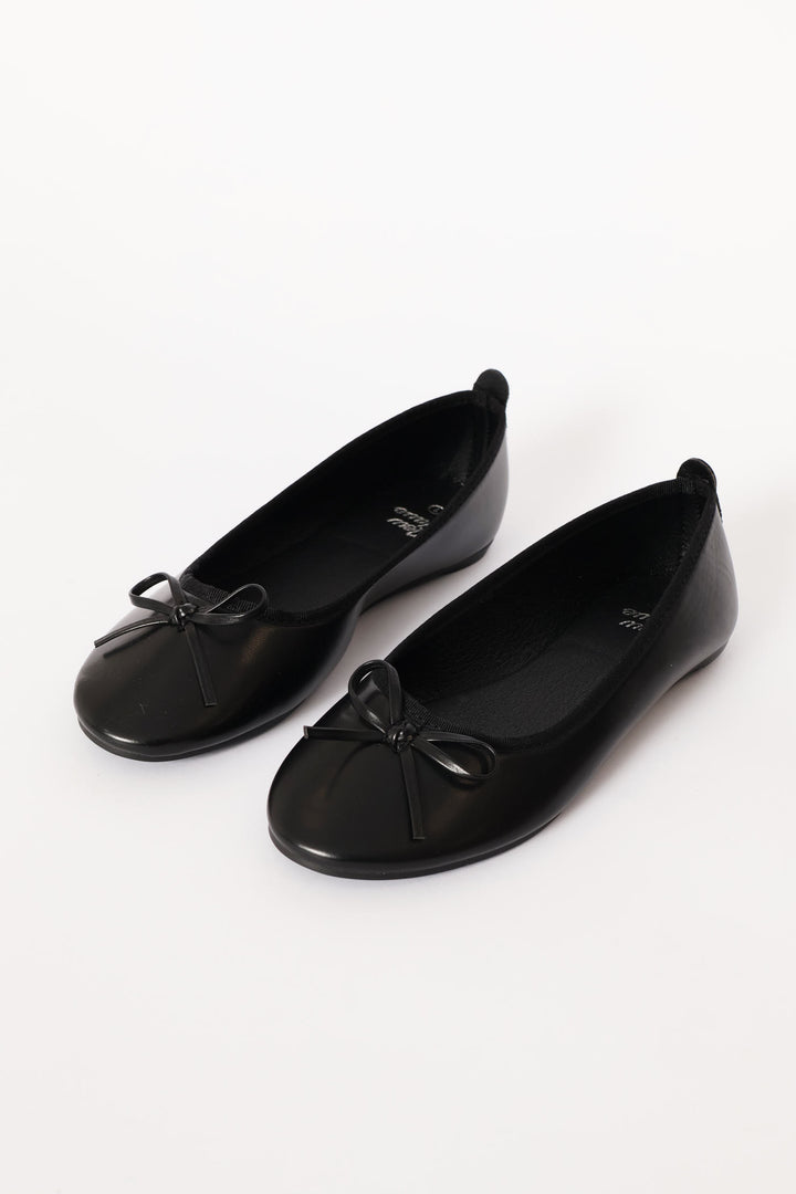 Girls Basic Pu Pump - Black
