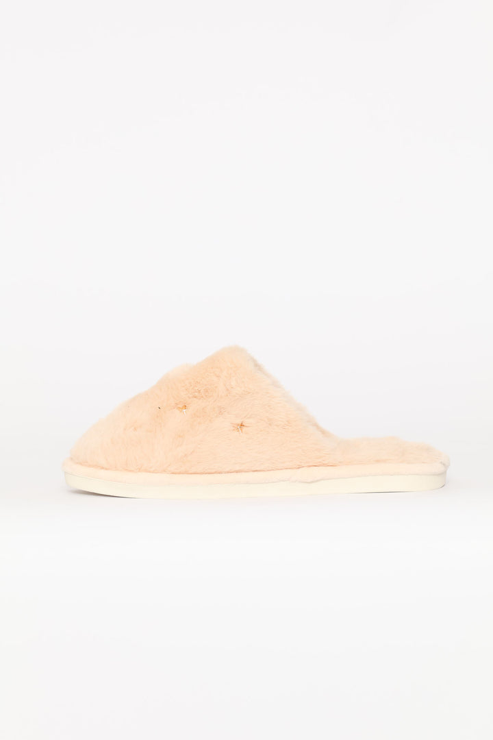 Jewel Detail Slipper - Natural