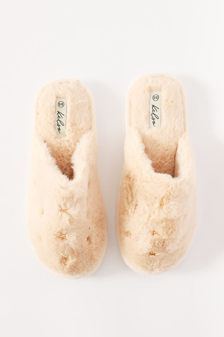 Jewel Detail Slipper - Natural