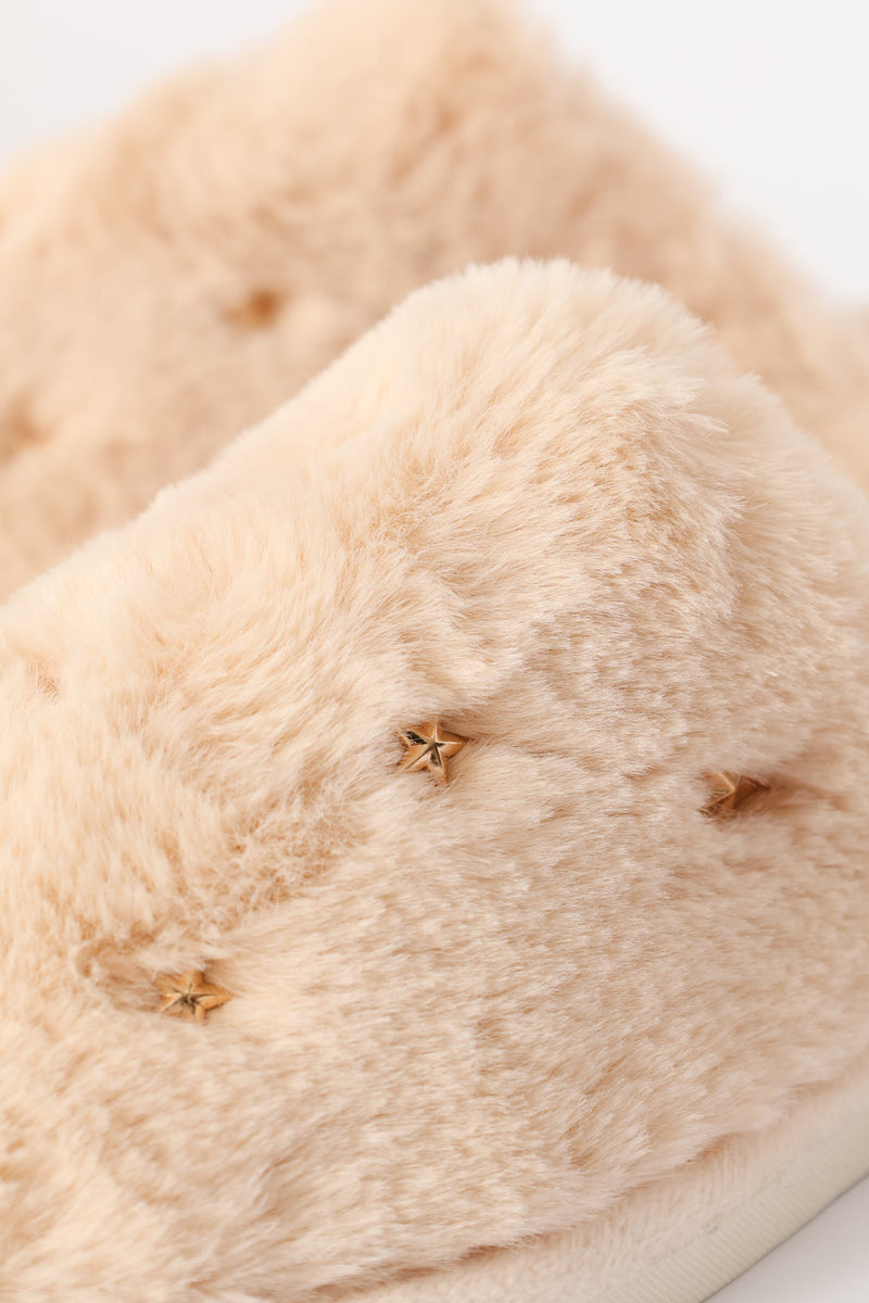 Jewel Detail Slipper - Natural