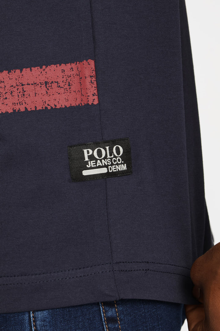 Pabi Gradient Stripe Tee - Navy