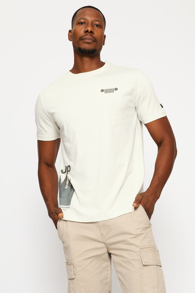 Fashion Graphic Small Grill Tee - Light Grey