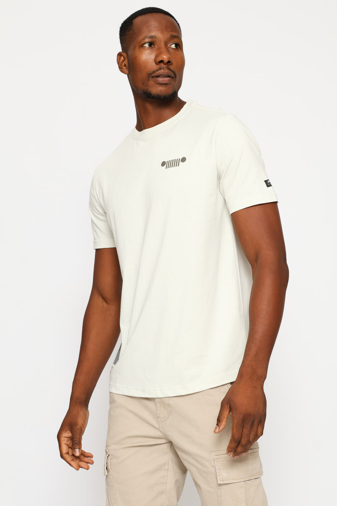 Fashion Graphic Small Grill Tee - Light Grey