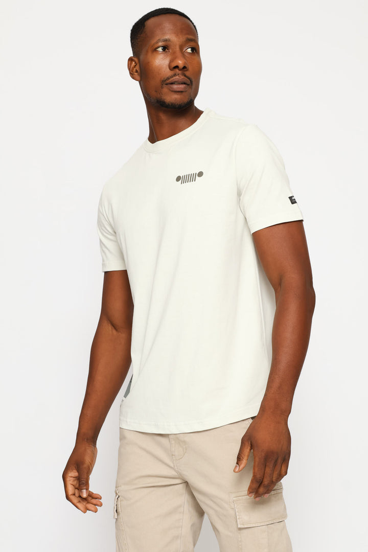 Fashion Graphic Small Grill Tee - Light Grey