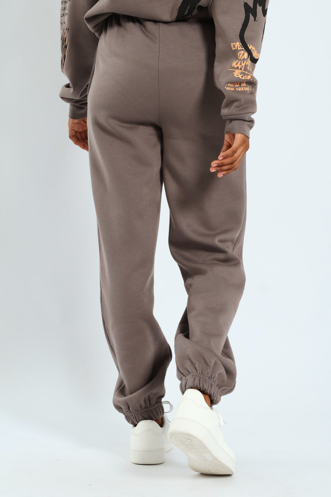 Graphic Printed Jogger - Charcoal