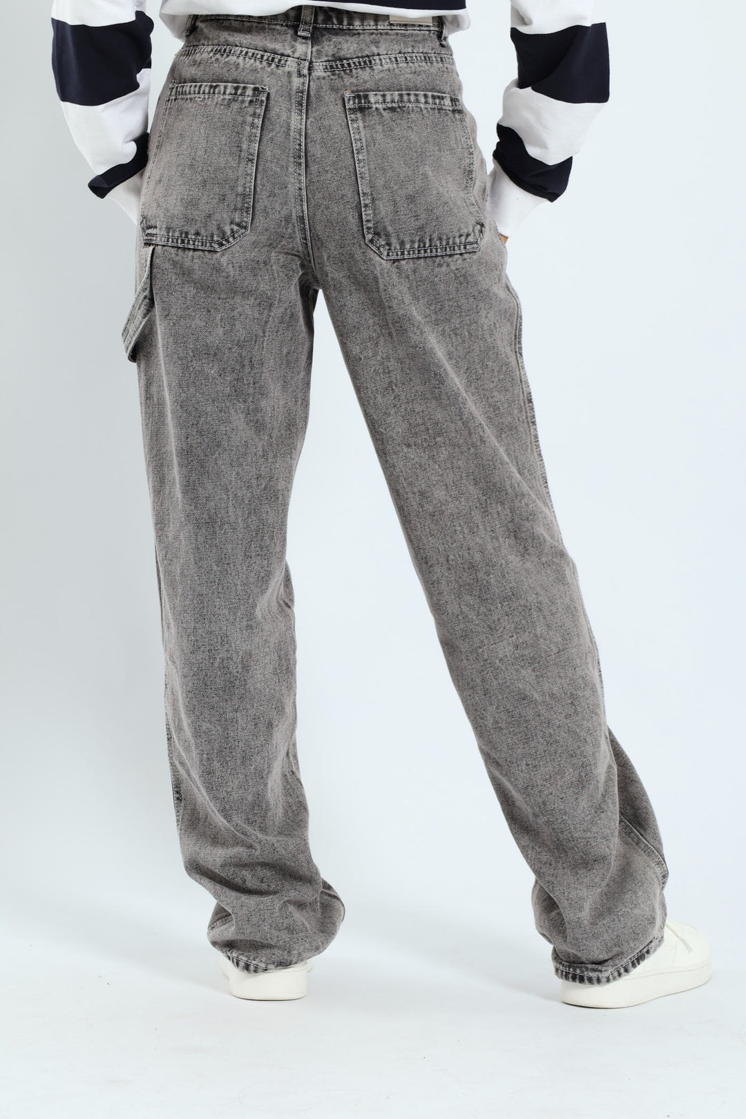 Contrast Stitch Carpenter Jean - Salty Grey