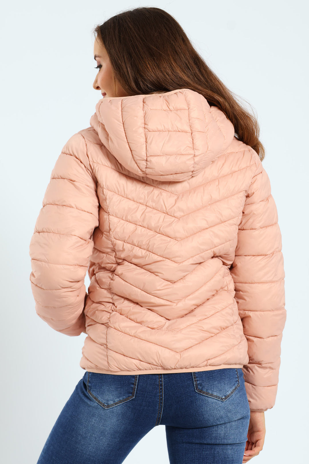 Classic Puffer With Hood - Rose