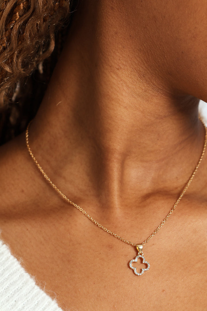 Clover Pendant Necklace - Gold