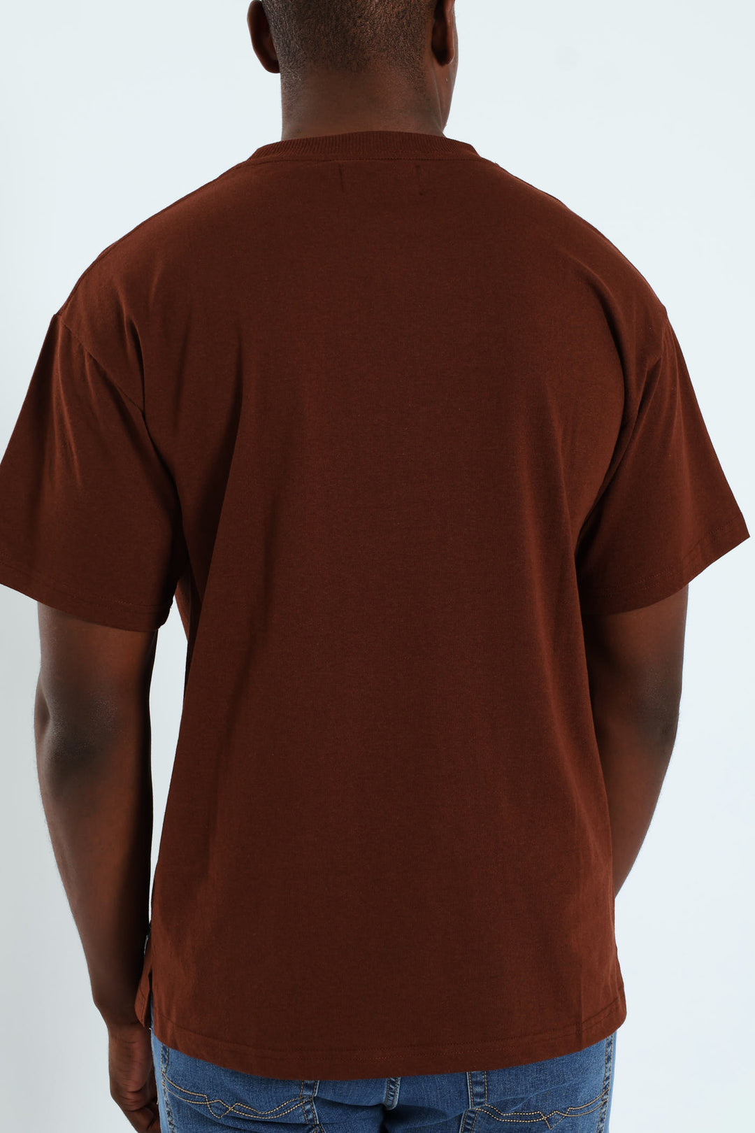 Logo Oversized Label Tee - Brown