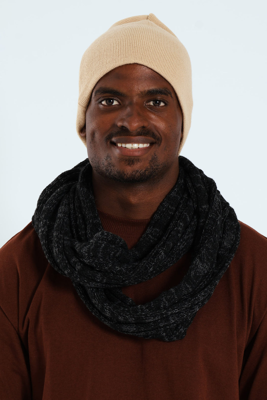 Scarves Designer Mens Snoods Mens Snood Scarf Charcoal – Edgars