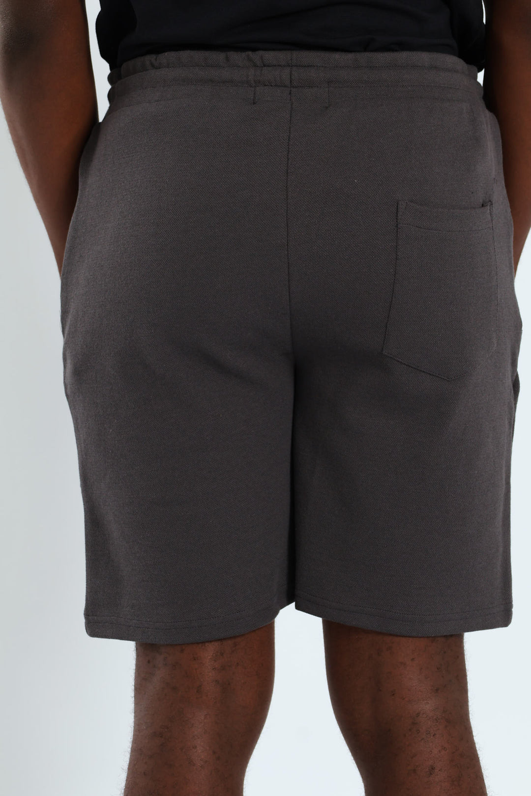 Biker Pique Shorts - Charcoal