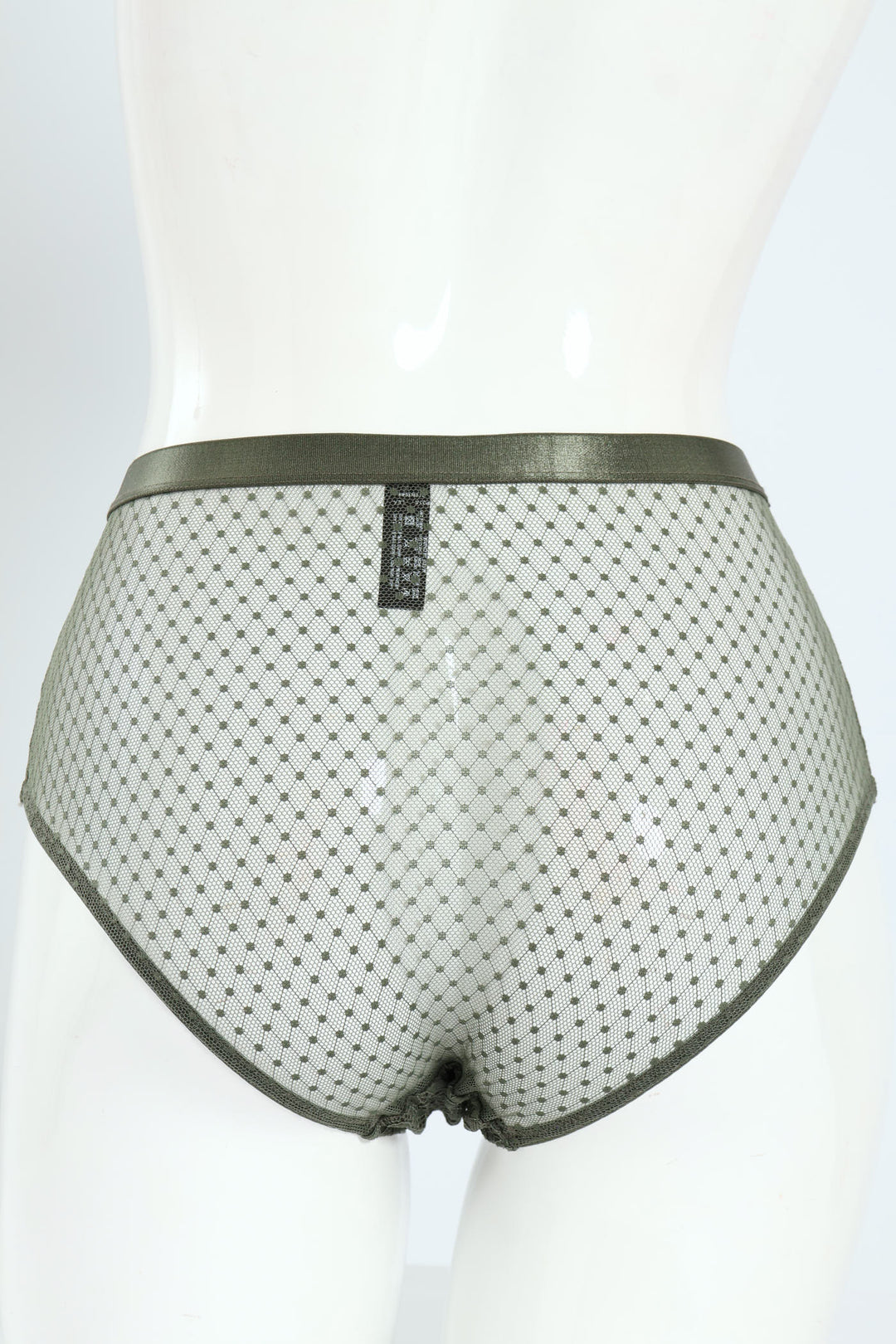 Microfibre Mesh Boyleg Panty - Olive