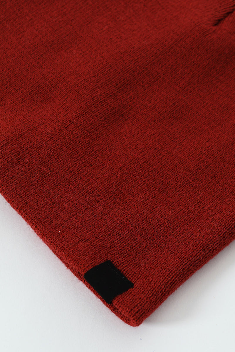 Micro Knit Beanie - Rust